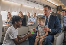 Le fils d’un riche homme d’affaires souffrant de TDAH criait sans relâche à bord d’un vol international. Les passagers, épuisés, échangeaient des regards agacés tandis que le père, impuissant, tentait en vain de calmer son enfant