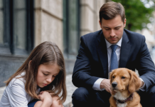 Un homme immensément riche a arraché une fillette aveugle à la misère de la rue. Quand son chien s’est avancé vers elle, tout en douceur, un calme presque sacré a envahi la pièce, comme si le temps lui-même s’était arrêté et que les battements de cœur s’étaient tus.