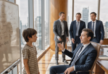 Le magnat esquissa un sourire moqueur. « Si ce gosse aux pieds nus parvient à trouver la solution, ta mère obtiendra une promotion. Dans le cas contraire, je ferai voler vos deux existences en éclats. »