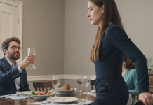 Le salon de mes parents, à table, a toujours eu le don de me renvoyer à mes douze ans. Les mêmes meubles lourds.