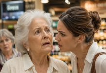 La femme de mon fils a dit à la caissière de ne pas me laisser utiliser les ‘fonds familiaux’ après que ma carte a été refusée à la caisse du Publix. Elle a souri et a dit : ‘Peut-être que cela lui apprendra à arrêter de dépenser.’ Ce qu’elle ne savait pas, c’est que le compte qu’elle avait gelé ne contenait que mon argent mensuel. Le vrai compte était encore à mon nom de jeune fille — et le banquier qui m’a appelée cet après-midi-là connaissait mon mari depuis 1981.