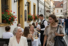 Une mendiante a demandé des restes à un millionnaire à Pola.