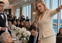 Ma belle-fille m’a envoyée manger avec le personnel lors de son lancement de luxe. À minuit, elle a appris que la « femme de ménage » qu’elle s’était moquée possédait sa marque—et que la palefrenière qu’elle avait renvoyée possédait chaque création.